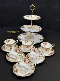 Royal Albert Celebration tea cups, platters, gravy boat… 