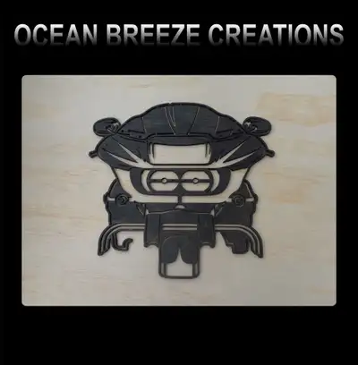 MOTORCYCLE SIGN`S - Laser Cut - Custom work free I offer red mahogany, black, brown ,red, black cher...