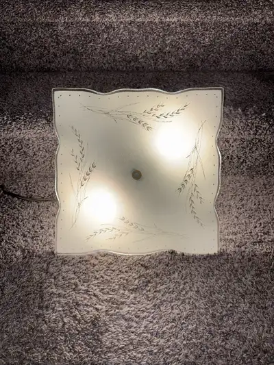 Mid Century era glass ceiling light, View more