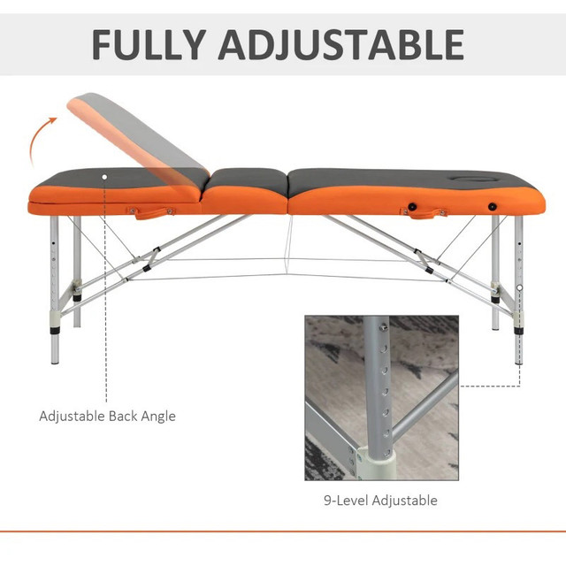 Professional 73" 3 Section Foldable Massage Table Professional in Health & Special Needs in Markham / York Region