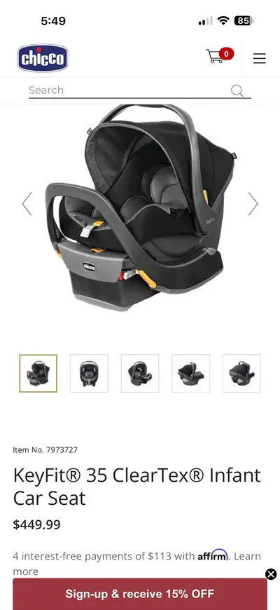 Chicco Bravo KeyFit 35 ClearTex Infant Car Seat, View more