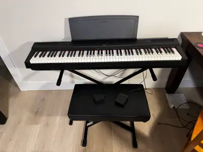 Yamaha P-125 Digital Piano w/ stand & bench, View more