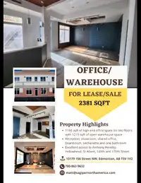 2381 Sqft Office with Warehouse