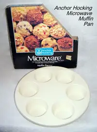 Muffin Pan microwave or regular oven, Anchor Hocking Microware