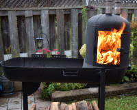 Wood or charcoal burning BBQ