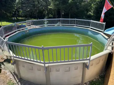 This is a used pool and deck, dimensions are 21 feet for the pool and 12x12 for the deck. It comes w...