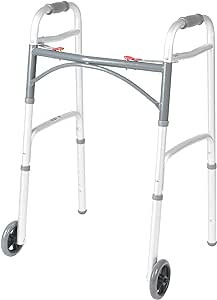 Drive Medical Deluxe Two Button Folding Walker with 5" Wheels, S in Health & Special Needs in Windsor Region