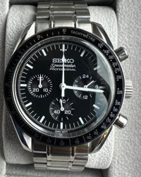 Seiko mod speedmaster chronograph watch 
