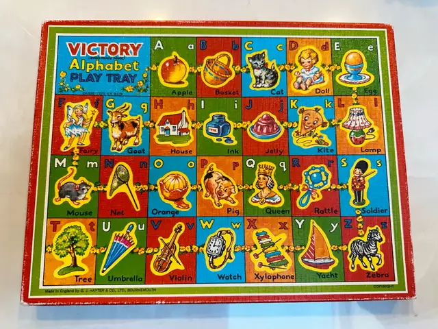 Vintage 1950s Wooden Alphabet Play Tray Victory Puzzle  in Arts & Collectibles in City of Toronto - Image 3