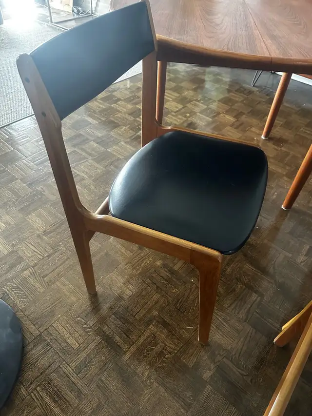 Eric Buch teak wooden chairs x 4 in black in Chairs & Recliners in City of Toronto - Image 7