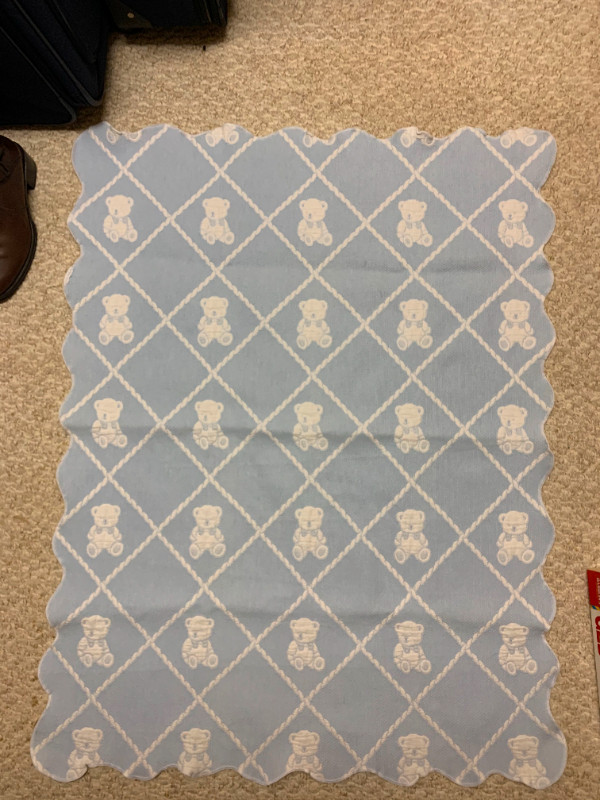 New Reversible Teddy Bear Baby Blanket in Cribs in Guelph