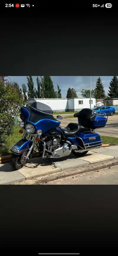 Selling 2008 Harley Davidson Electra glide classic Stage 1 14 inch bars New rear tire All 3 hole flu...