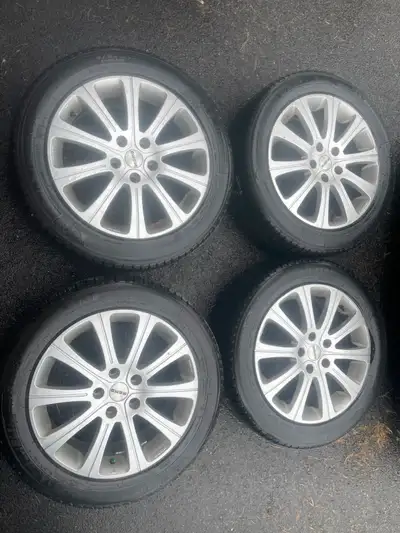 - Tires: Michelin X-Ice Xi3 - 215-55-R17 XL 98H State: less than 50% through - Rims: Momo Win 2 Allo...