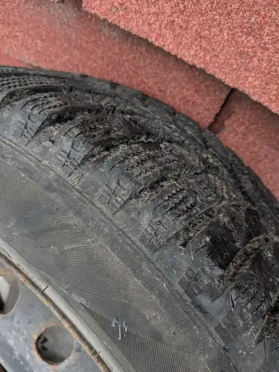 Lightly worn . One season on rims . Hyundai Tucson.