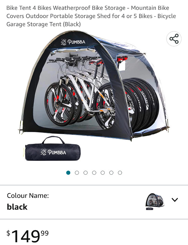 Pumbba Bike Tent in Fishing, Camping & Outdoors in Brantford