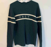 Obey Roebling Sweater in Forest Green / Dark Teal
