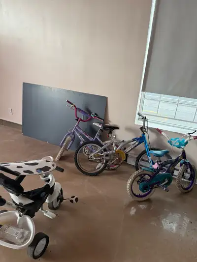 3 small bicycle 1 baby stroller for sale , View more