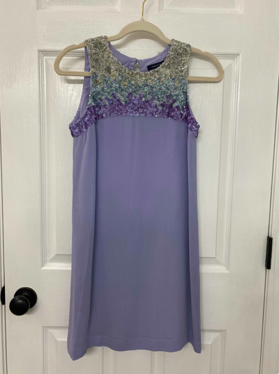 French Connection Lavender Sleeveless Sequin Cocktail Size 0, View more