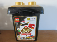 LEGO BUCKET with GOLD BRICKs, 50th Anniversary, new, age 4-9