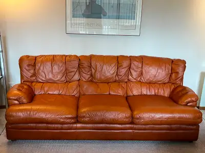 Leather sofa and chairs set, View more
