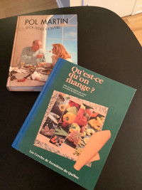 Livres de recettes  Pol Martin  et Qu’est-ce qu’on Mange.