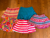 Size 7-8 Children's Skirts with built in shorts