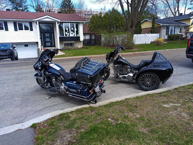2 Harleys FLHT and trike  dans Motos  à Ville de Montréal - Image 2