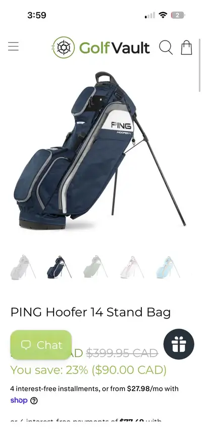 Ping hoofer lite golf bag, View more