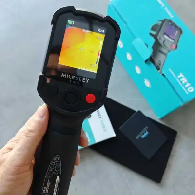 Thermal Imaging Camera. Features include automatic hot/cold spot tracking, adjustable emissivity, an...