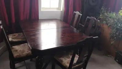 vintage antique extra large kitchen table, View more