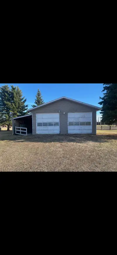Nearly one acre in town complete with 32’x40’ shop. 12’ ceiling. 220 volt power. Comes with rotary h...