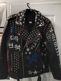 Studded leather jacket 