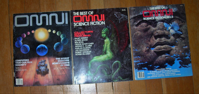 3 Vintage Omni Science Fiction Magazines Collectors Editions in Magazines in Calgary - Image 2