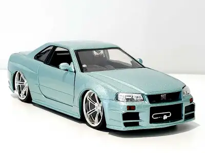 2002 Nissan Skyline GTR R34 Jada 1:24 diecast model., View more