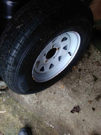 18580R13 Trailer Tire and Rim Never Used 