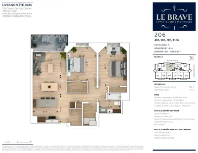 À Céder Appartement 41/2 dans St-Sacrement- ACCEPTE LES CHIENS