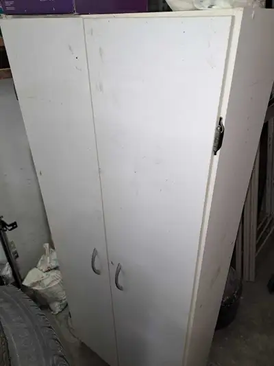 white melamine cabinet 5' x 2', View more