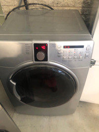 Silver 27 w front load electric dryer stackable