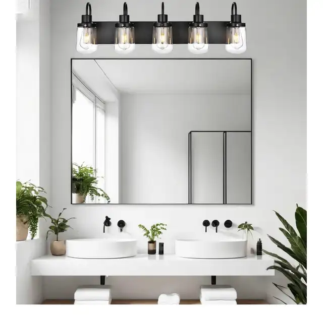 Yaohong 5-Light Bathroom Vanity Light in Indoor Lighting & Fans in Kitchener / Waterloo - Image 6