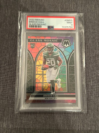 Breece Hall Stained Glass ROOKIE CASE HIT GRADED PSA 9 