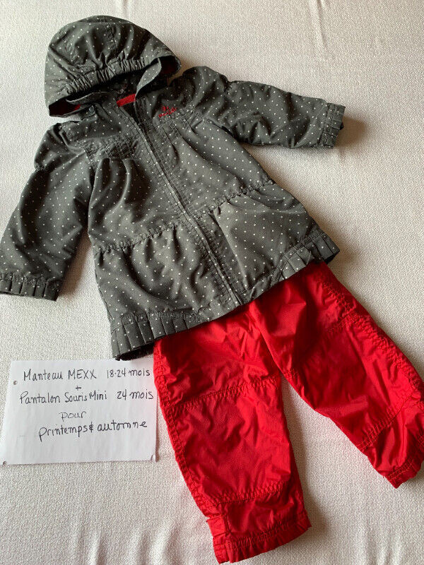 Bébé fille – 18-24 mois (Manteau, pantalon, kits, robes, ....) dans Vêtements - 18 à 24 mois  à Longueuil/Rive Sud