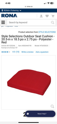 Red cushion 