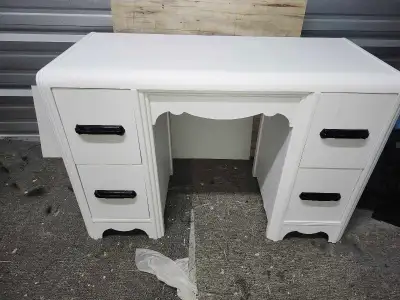 Refurbished White Vanity Desk, View more