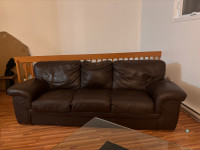 Palisser brown leather sofa 