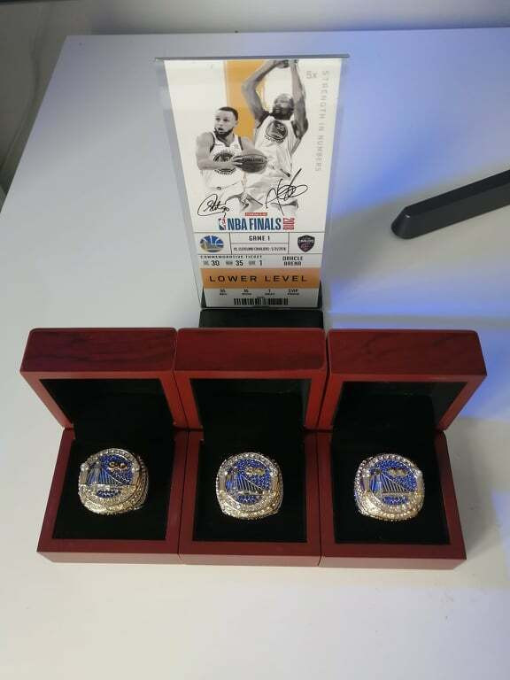 GS Warriors 2018 NBA Championship Rings Collection + Finals Tk in Arts & Collectibles in Richmond
