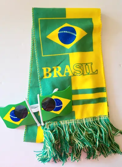 NEW Brazil World Cup 1994 Memorobilia Scarf and Sunglasses, View more