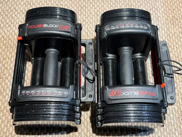 power block EXP 5-50lbs and adjustable bench