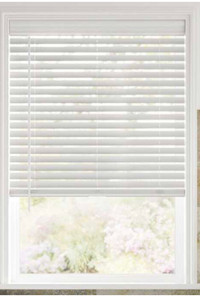 2” vertical faux wood blinds 24” wide  white