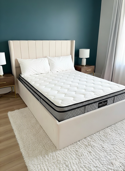 Nova Oliver Black Velvet Queen Size Bed with Hydraulic Lift-up, View more