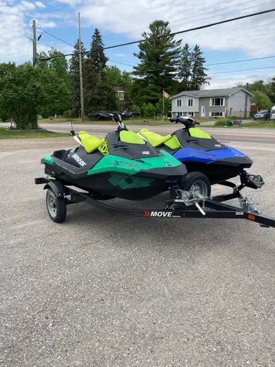 Two 2021 Seadoos. One is a Trixx (about 47 hours) and the other a spark (about 40 hours). I’m guessi...